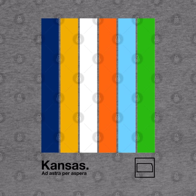 Kansas // Original Minimalist Artwork Poster Design by DankFutura